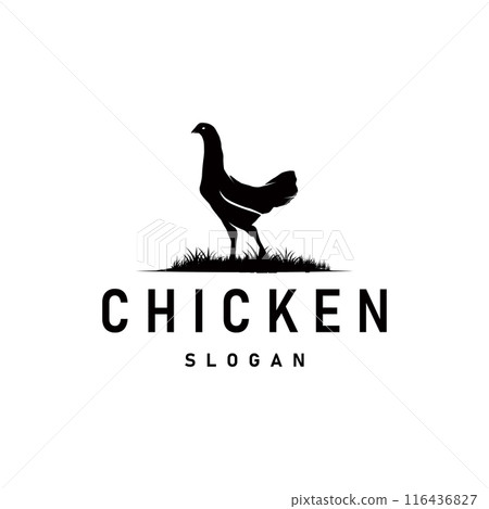 Chicken Logo, For Roast Chicken Restaurant, Farm Vector, Simple Minimalist Design For Restaurant Food Business Chicken Logo, For Roast Chicken Restaurant, Farm Vector, Simple Minimalist Design For Restaurant Food Business 116436827