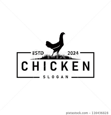 Chicken Logo, For Roast Chicken Restaurant, Farm Vector, Simple Minimalist Design For Restaurant Food Business Chicken Logo, For Roast Chicken Restaurant, Farm Vector, Simple Minimalist Design For Restaurant Food Business 116436828
