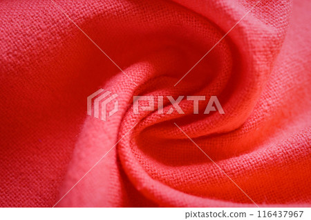 red color of fabric textile texture, abstract image for fashion cloth design background 116437967