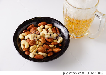 Mixed nuts and beer Mixed nuts and beer 116438042