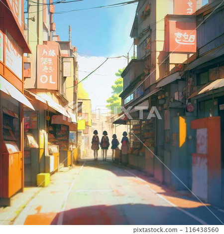 虛構小鎮昭和街景 復古街景形象 日式 動漫風格 鄉村 當地商店 購物街 AI生成 虛構小鎮昭和街景 復古街景形象 日式 動漫風格 鄉村 當地商店 購物街 AI生成 116438560