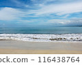 tropical beach with blue sky 116438764