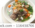 spicy soup with iga and vegetables 116438766