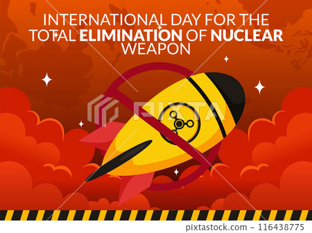 International Day for the Total Elimination of Nuclear Weapons Vector Illustration on September 26th in a Background of a Nuclear Bomb Explosion International Day for the Total Elimination of Nuclear Weapons Vector Illustration on September 26th in a Background of a Nuclear Bomb Explosion 116438775