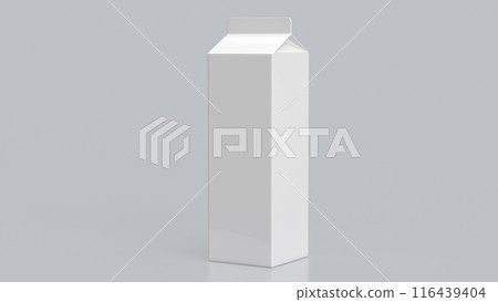 The milk box on Background for food and drink concept 3d rendering. 116439404