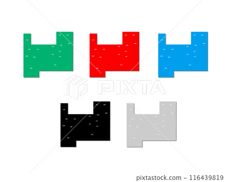 Map with cities, towns and villages_Toyama prefecture_deformed-01 Map with cities, towns and villages_Toyama prefecture_deformed-01 116439819