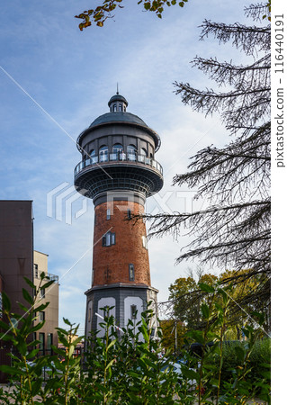 View of Water Tower with observation deck and Murarium Museum. Zelenogradsk. Kaliningrad region. Russia View of Water Tower with observation deck and Murarium Museum. Zelenogradsk. Kaliningrad region. Russia 116440191