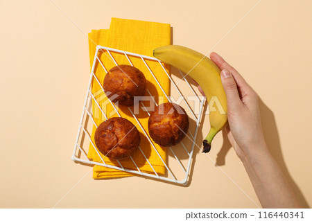 Tasty food with banana, concept of tasty food with banana 116440341