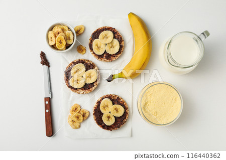 Tasty food with banana, concept of tasty food with banana 116440362