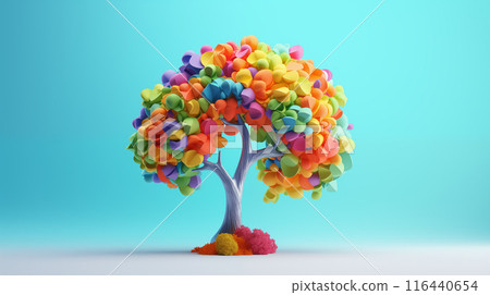 卡通3D树插画 116440654