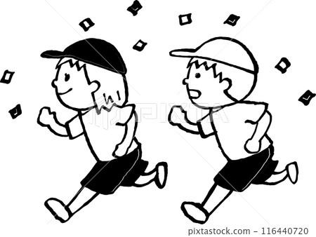 跑步比賽的插圖 116440720