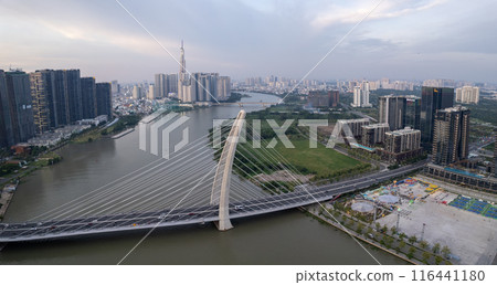 Aerial view of Ho Chi Minh city or Saigon, in Vietnam Aerial view of Ho Chi Minh city or Saigon, in Vietnam 116441180