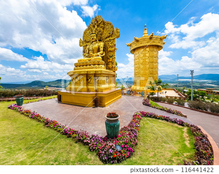Temple, Stupa and Pagoda in Samten Hills Dalat, Vietnam 116441422