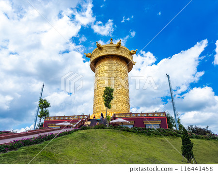 Temple, Stupa and Pagoda in Samten Hills Dalat, Vietnam Temple, Stupa and Pagoda in Samten Hills Dalat, Vietnam 116441458