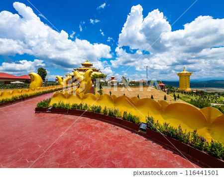 Temple, Stupa and Pagoda in Samten Hills Dalat, Vietnam Temple, Stupa and Pagoda in Samten Hills Dalat, Vietnam 116441501
