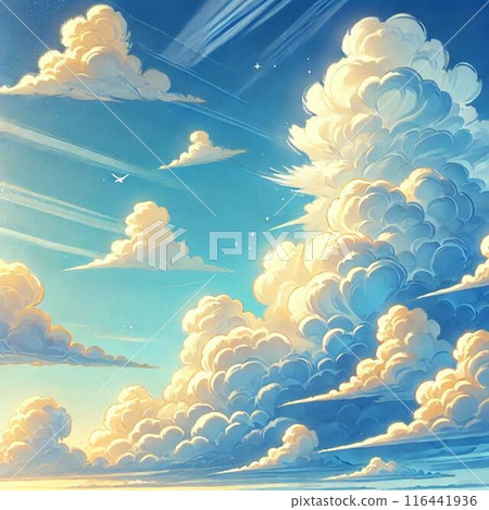 Summer sunshine and dancing clouds 116441936