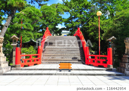 [大阪府] 住吉大社 晴天時的太鼓橋 116442954