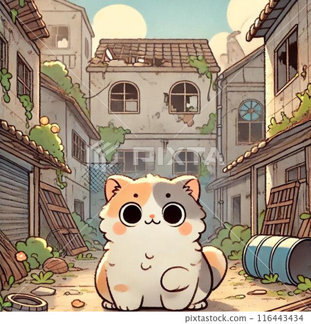 Cat in the ruins Cat in the ruins 116443434