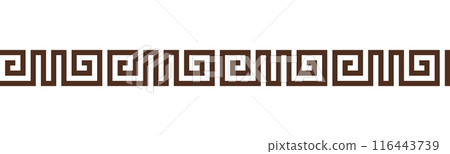 Greek key seamless border Decorative ancient meander 116443739