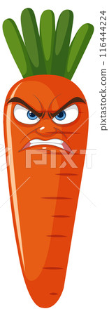 Angry Carrot Character Illustration Angry Carrot Character Illustration 116444224