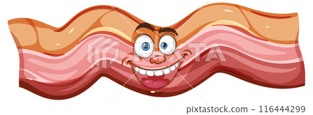 Happy Bacon Cartoon Character Happy Bacon Cartoon Character 116444299