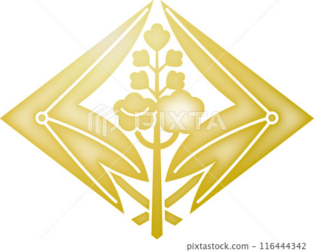家族徽章 抱澤良菱 [金色] 116444342