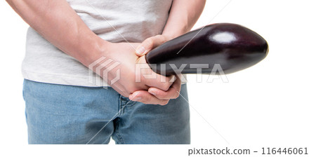 eggplant erotic food imitating sexual potency isolated on white background eggplant erotic food imitating sexual potency isolated on white background 116446061