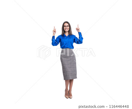 inspired with idea businesswoman on background. photo of businesswoman wear blouse. inspired with idea businesswoman on background. photo of businesswoman wear blouse. 116446448
