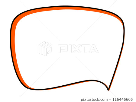 Speech bubble black orange Speech bubble black orange 116446606