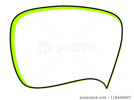 Speech bubble black yellow green Speech bubble black yellow green 116446607
