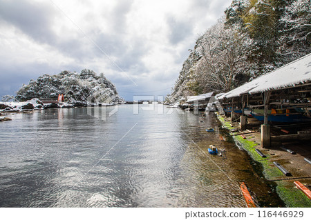 [新潟縣_佐渡_矢島/慶島]欣賞冬天的風景 116446929
