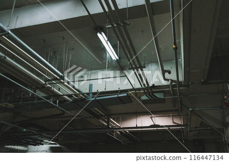 Underground car park ceiling Underground car park ceiling 116447134