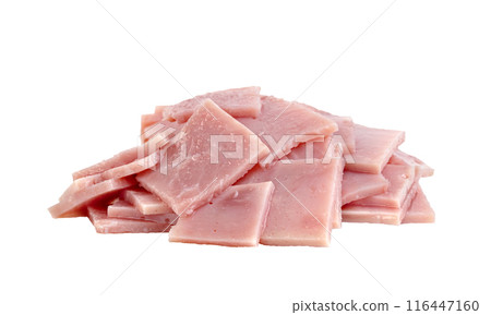 Ham slices isolated 116447160