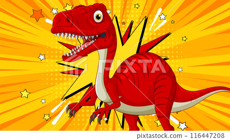 Cartoon Dinosaur Superhero Adventure Cartoon Dinosaur Superhero Adventure 116447208