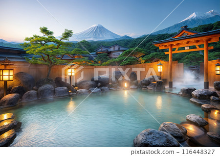 享有山景的露天溫泉 116448327