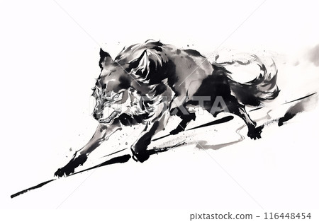 狼墨畫 狼墨畫 116448454