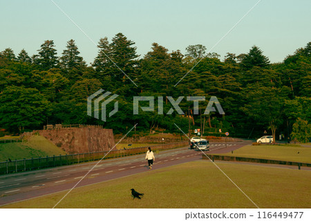 從公園眺望兼六園和石垣島 從公園眺望兼六園和石垣島 116449477