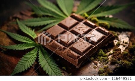 tasty chocolate bar with cannabis tasty chocolate bar with cannabis 116449551
