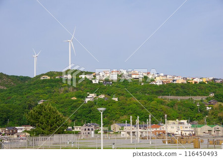 Awaji Island, Hyogo Prefecture - View of Harumigaoka from the ocean observation plaza Awaji Island, Hyogo Prefecture - View of Harumigaoka from the ocean observation plaza 116450493