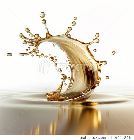 Elegant Oil Splash Close-Up 116451246