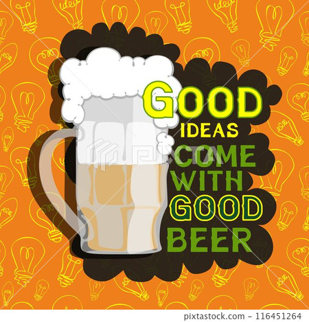 Happy beer day, National Beer Day, Oktoberfest, vector illustration, flyer, banner, social media post, poster 116451264