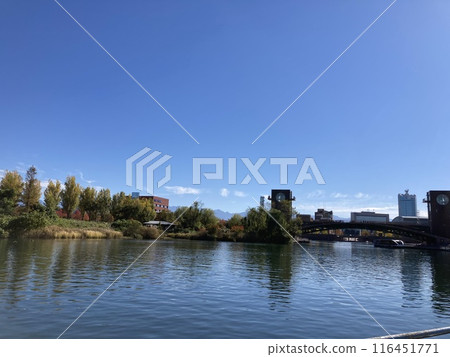 Buildings reflected in the lake Buildings reflected in the lake 116451771