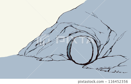 Tthe tomb of Christ . Vector drawing Tthe tomb of Christ . Vector drawing 116452356