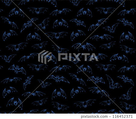The bats is flying. Vector drawing 116452371
