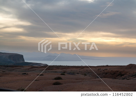 Sunset at viewpoint Mirador del Rio, Lanzarote Sunset at viewpoint Mirador del Rio, Lanzarote 116452802