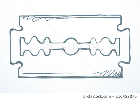 Sharp steel blade. Vector drawing 116452876