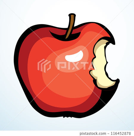 Stub from Apple. Vector drawing 116452878