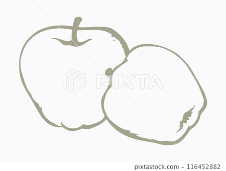 Big tasty apple. Vector drawing 116452882