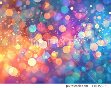Abstract scene with soft pink and blue bokeh lights 116453169