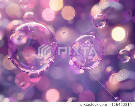 Abstract background featuring colorful bubbles and blurred light effects Abstract background featuring colorful bubbles and blurred light effects 116453814